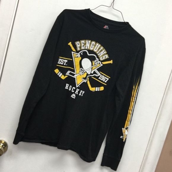 Pittsburgh Penguins Majestic Longsleeve Mens size Small - Picture 2 of 9